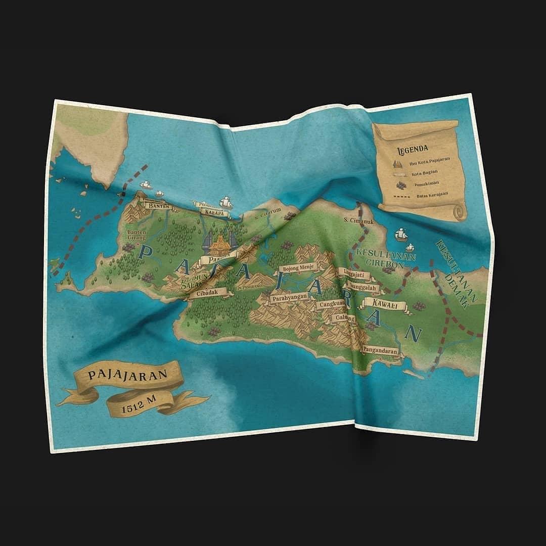 Peta kerajaan Pajajaran karya MR Candiaz.